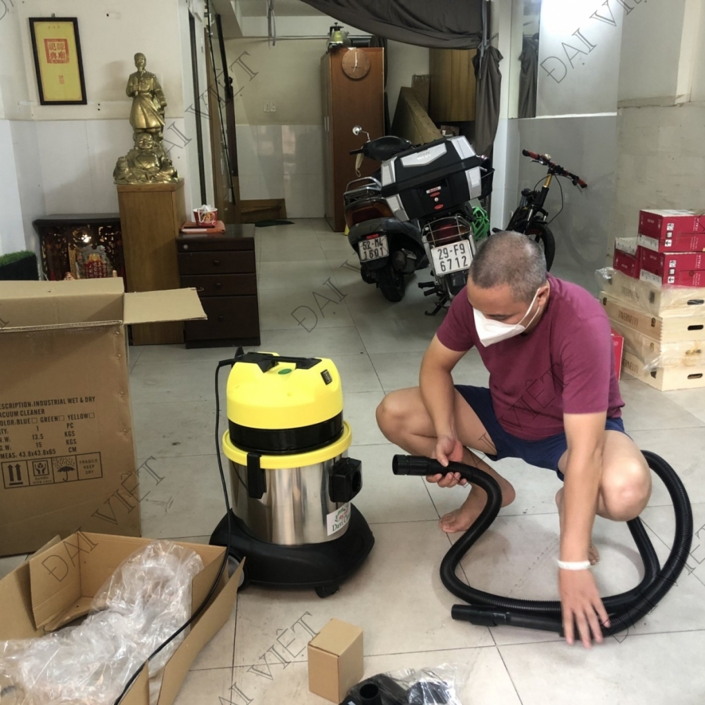 Máy Hút Bụi Nước Công Nghiệp-Văn Phòng-Cửa Hàng 15 Lít (2200W) Model: DV1-15JP - [2 Lõi Lọc - HEPA]