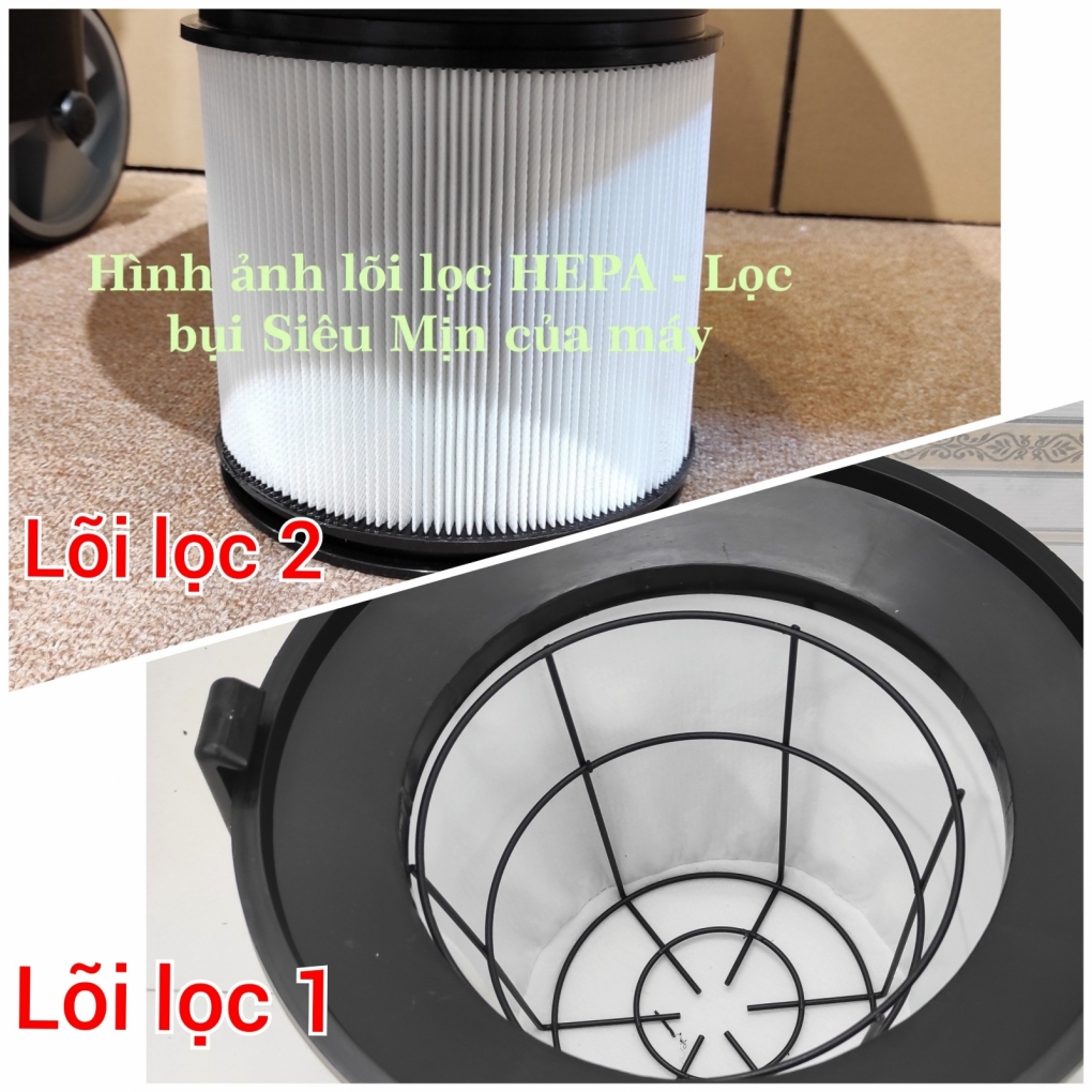 Máy Hút Bụi Nước Công Nghiệp và Nhà Xưởng 100 Lít (4500W) Model: DV3-100JP - [2 Lõi Lọc HEPA]