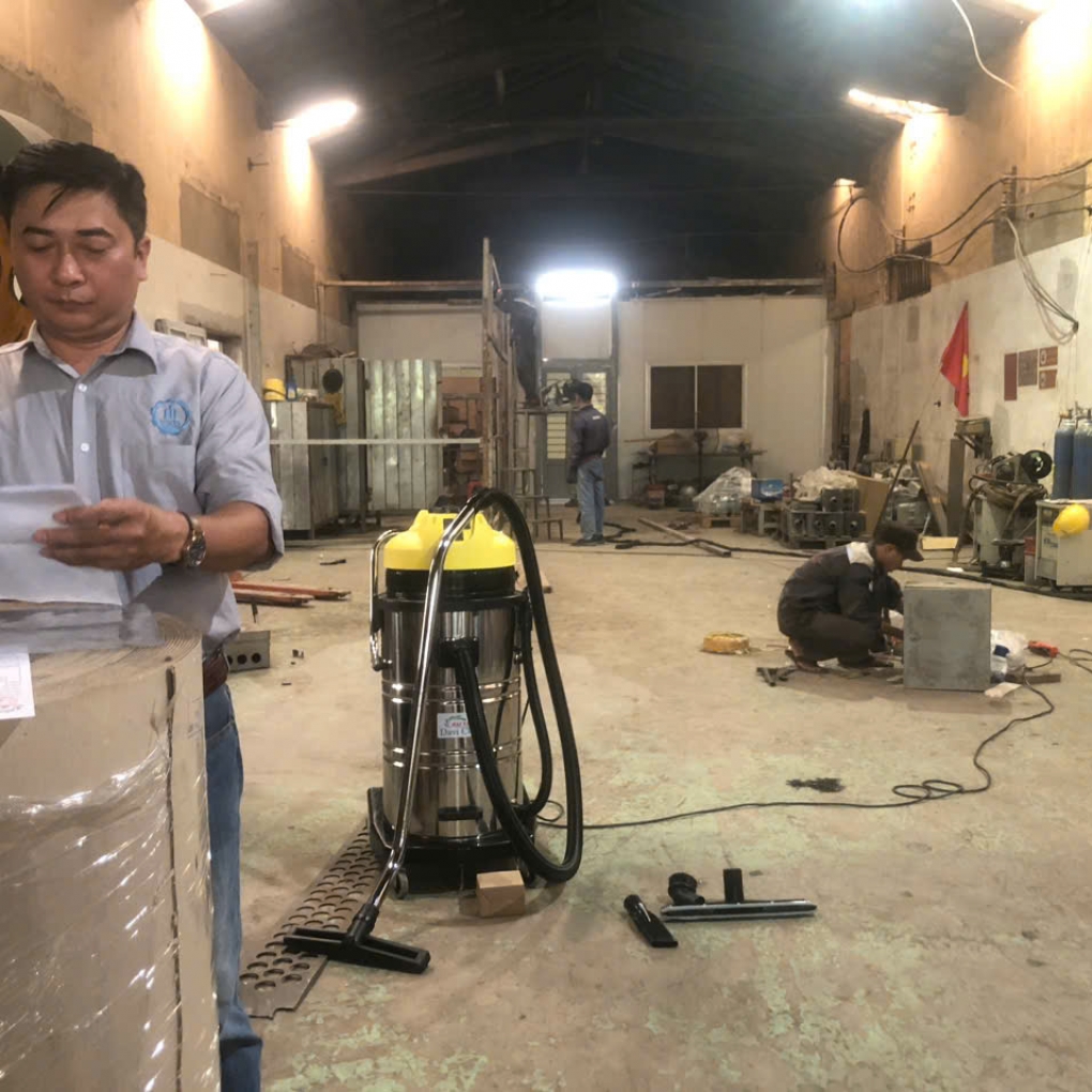 Máy Hút Bụi Nước Công Nghiệp và Nhà Xưởng 60 Lít (3600W) Model: DV2-60JP - [2 Lõi Lọc HEPA]