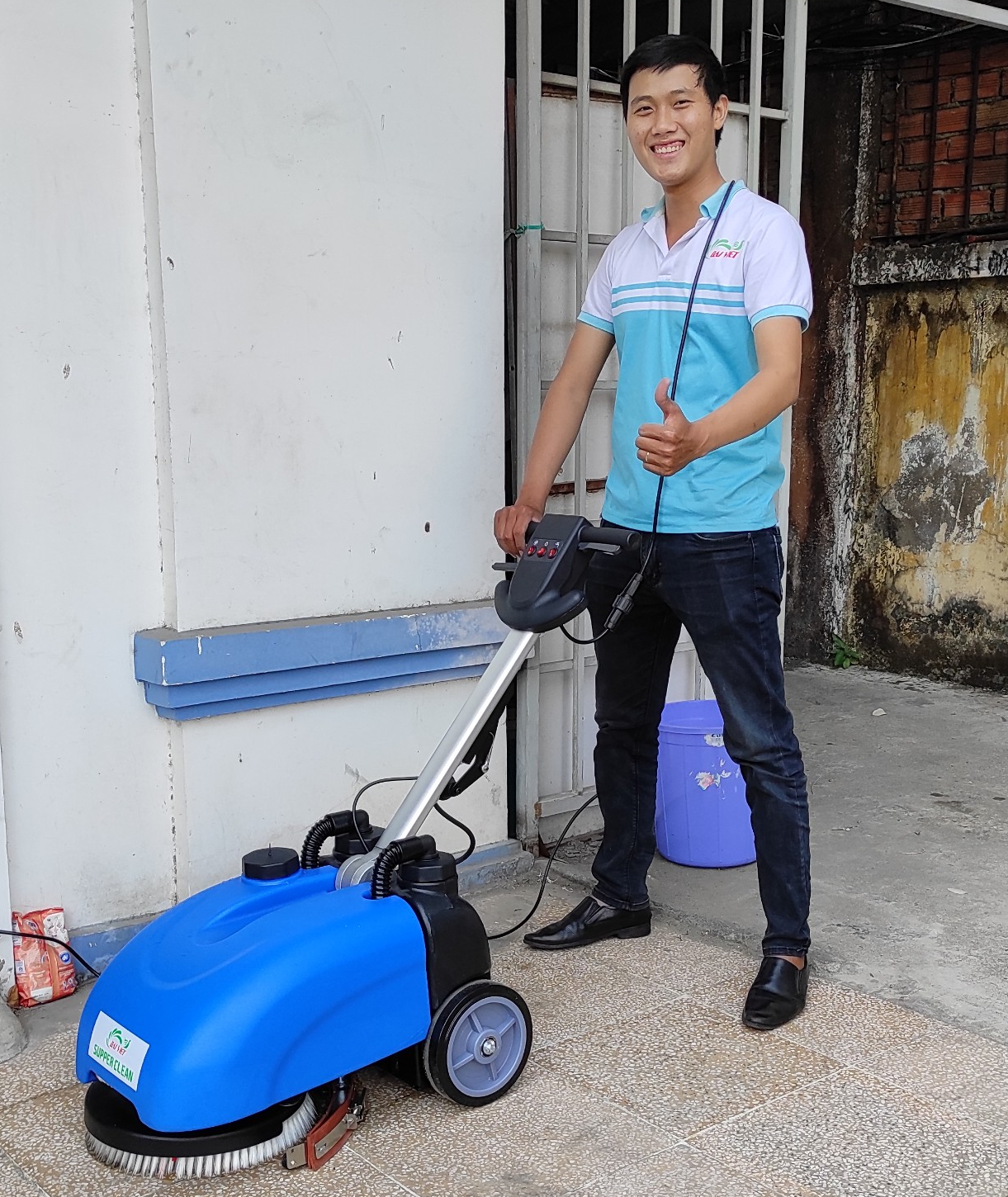 Máy chà sàn liên hợp công nghiệp Mini DaviClean DV15AC (Dùng Điện)