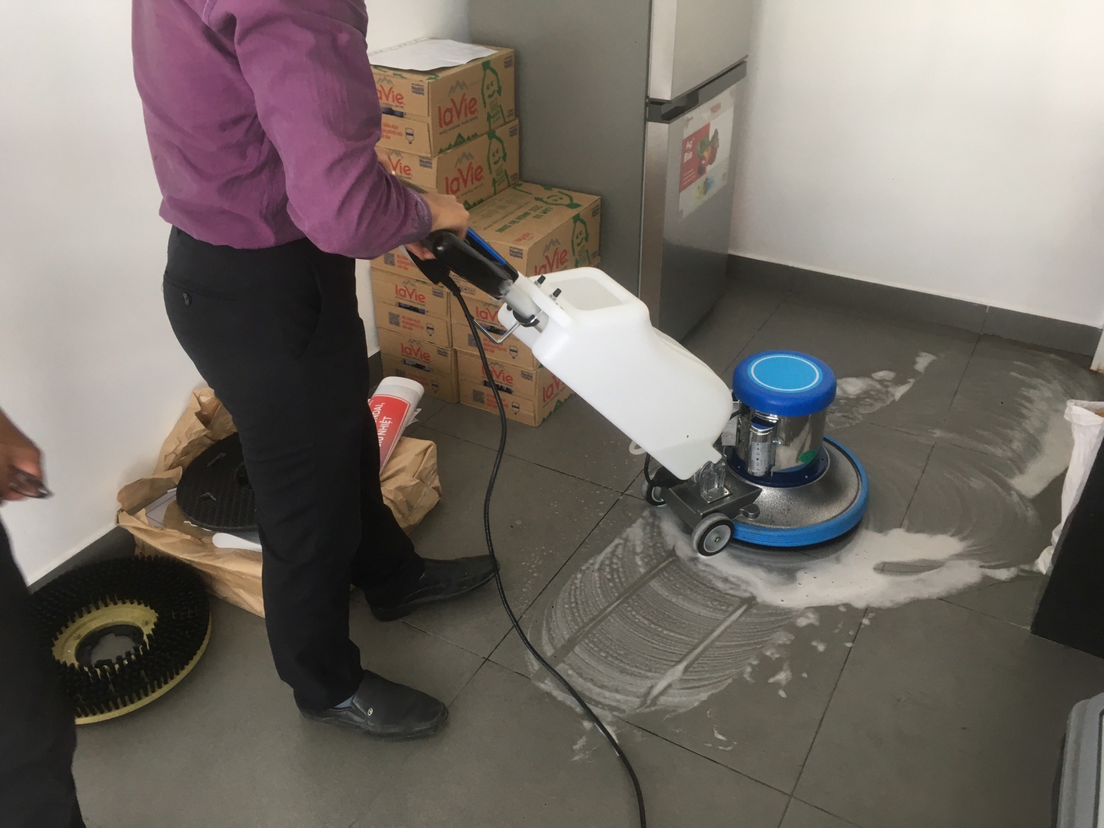 Máy Chà Sàn Đơn Cầm Tay Davi Clean DV-17B - [Nhật Bản]